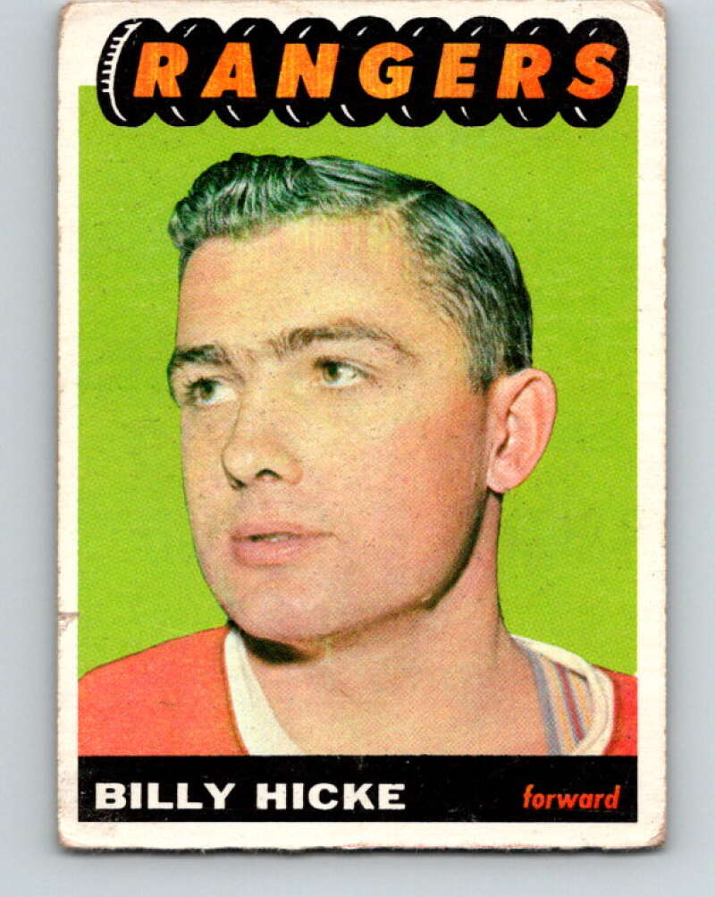 1965-66 Topps #30 Bill Hicke New York Rangers V499