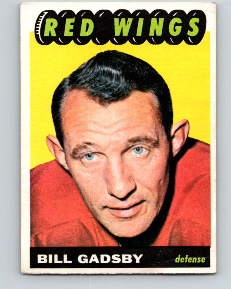 1965-66 Topps #44 Bill Gadsby Detroit Red Wings V516