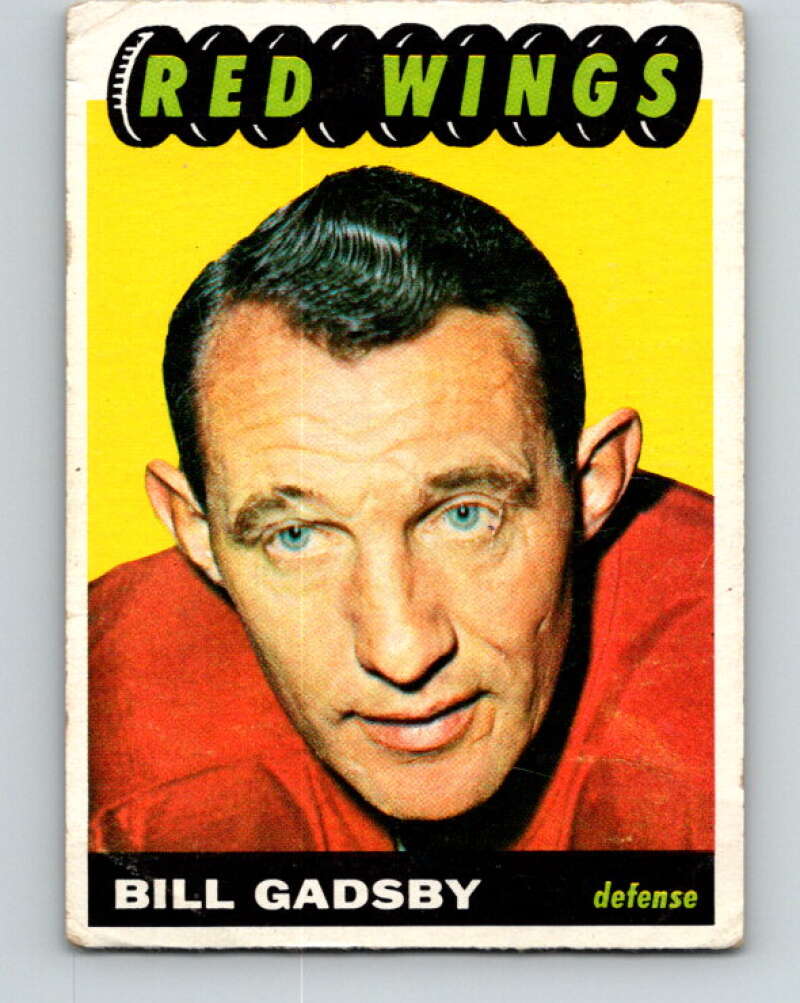 1965-66 Topps #44 Bill Gadsby Detroit Red Wings V517