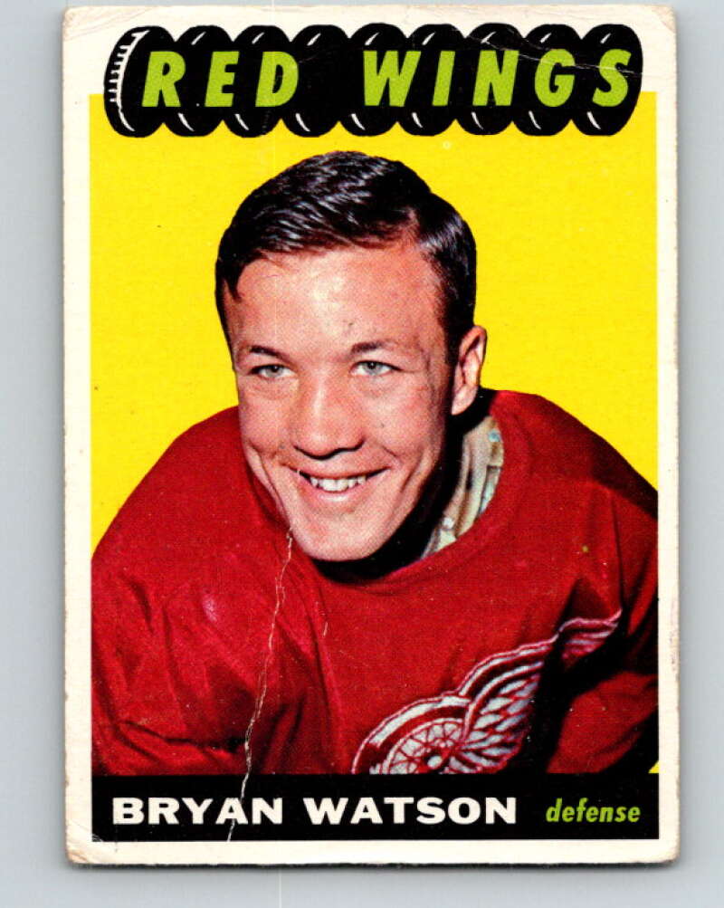 1965-66 Topps #45 Bryan Watson RC Rookie Detroit Red Wings V518