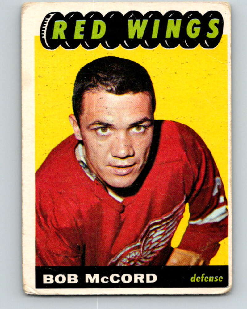 1965-66 Topps #46 Bob McCord Detroit Red Wings V519