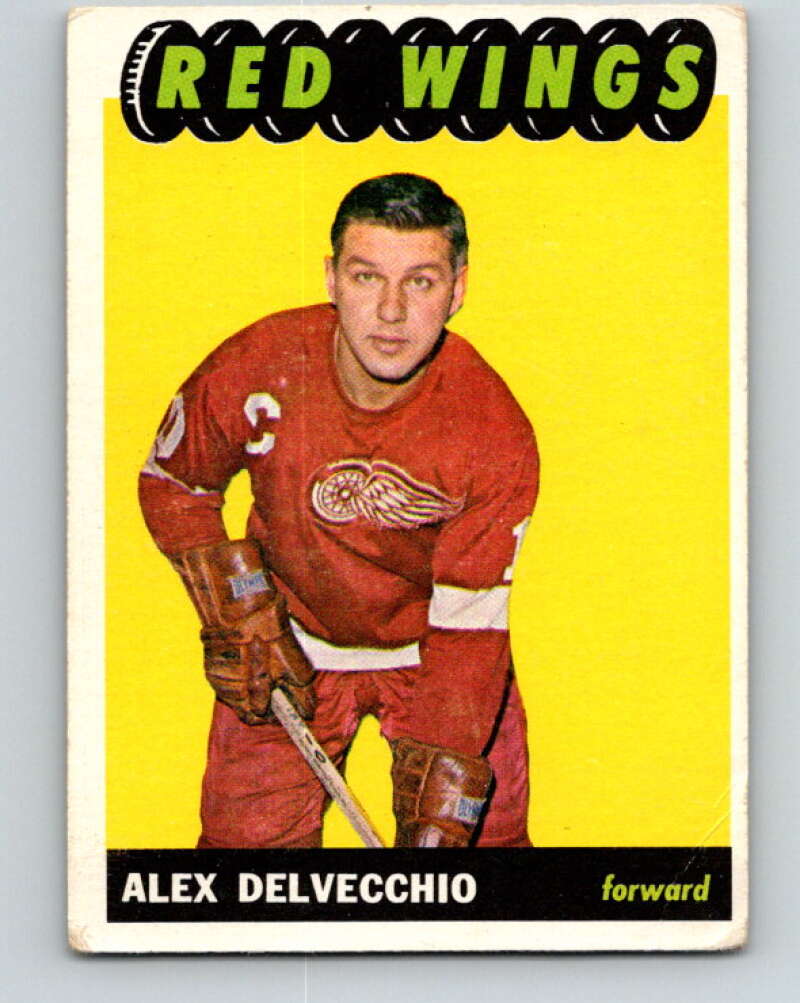 1965-66 Topps #47 Alex Delvecchio Detroit Red Wings V520