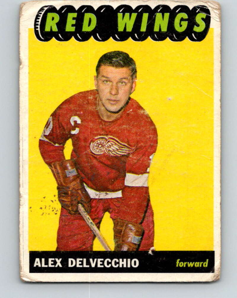 1965-66 Topps #47 Alex Delvecchio Detroit Red Wings V521