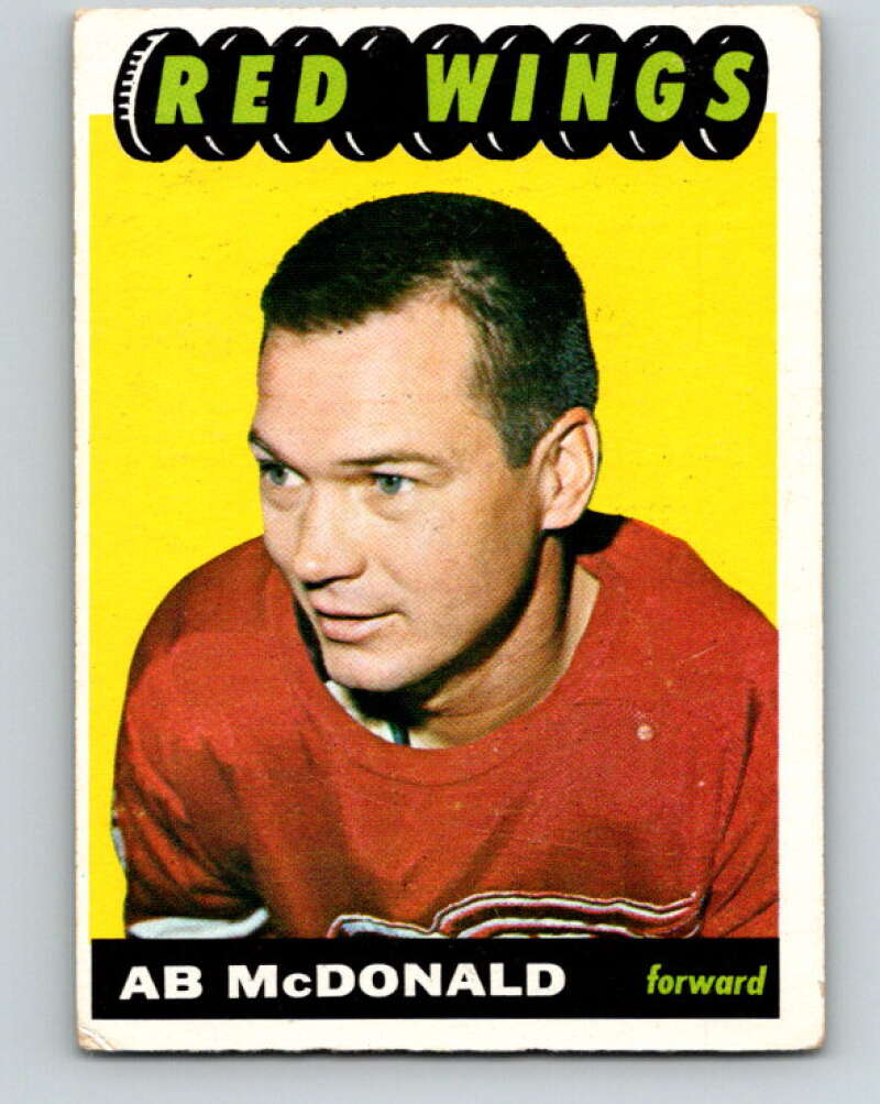 1965-66 Topps #50 Ab McDonald Detroit Red Wings V524