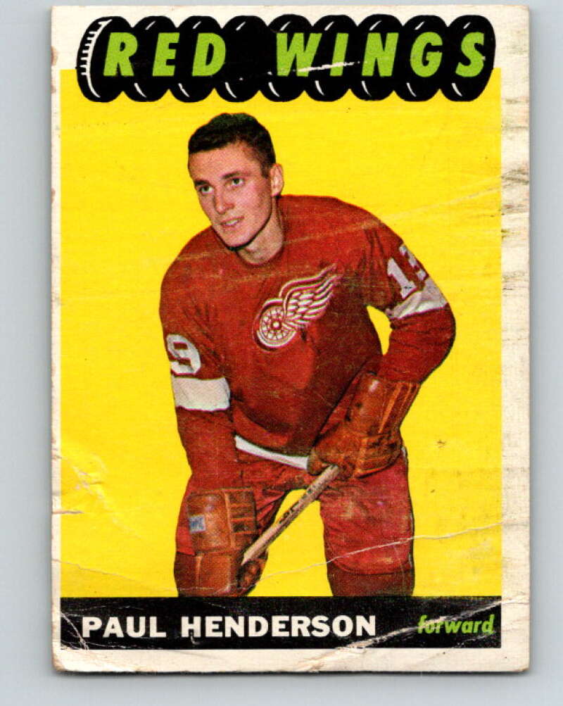 1965-66 Topps #51 Paul Henderson RC Rookie Detroit Red Wings V525