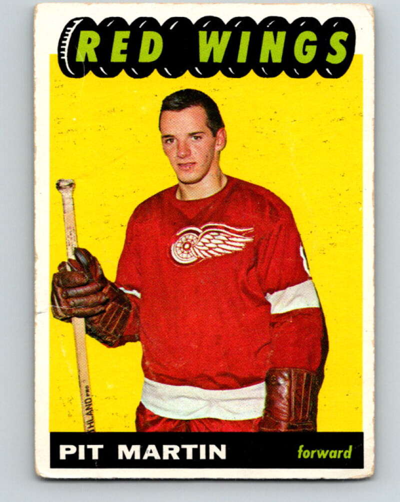 1965-66 Topps #52 Pit Martin Detroit Red Wings V526