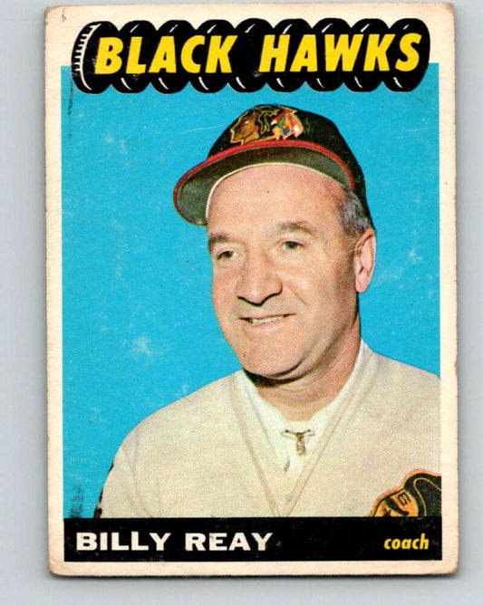1965-66 Topps #54 Billy Reay CO  Chicago Blackhawks  V528