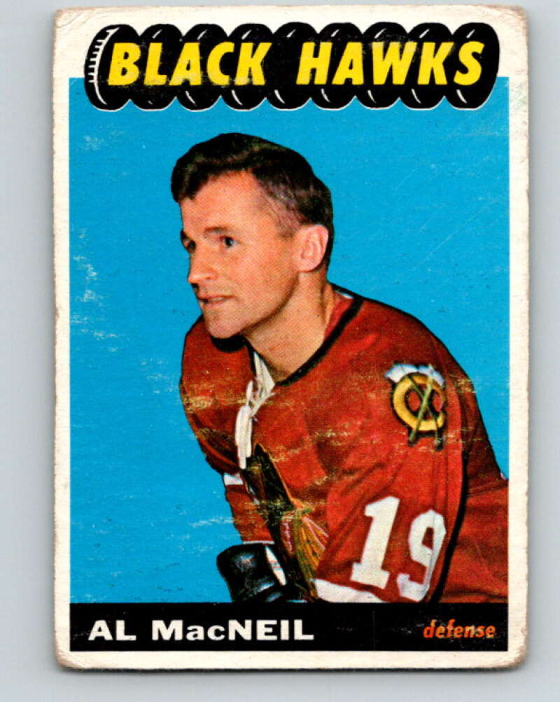 1965-66 Topps #57 Al MacNeil Chicago Blackhawks V531