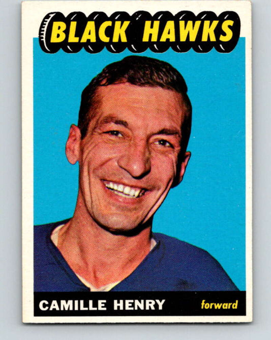 1965-66 Topps #58 Camille Henry  Chicago Blackhawks  V533
