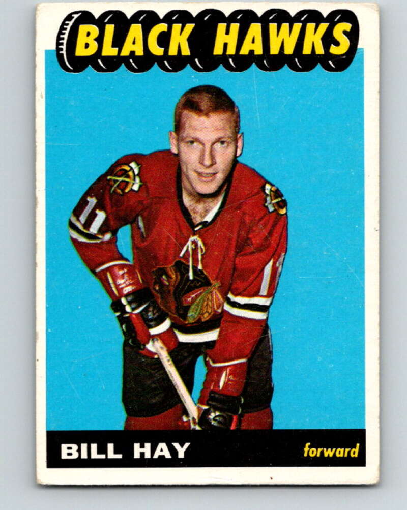 1965-66 Topps #62 Bill Hay Chicago Blackhawks V536