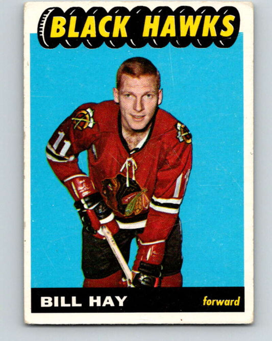 1965-66 Topps #62 Bill Hay  Chicago Blackhawks  V536