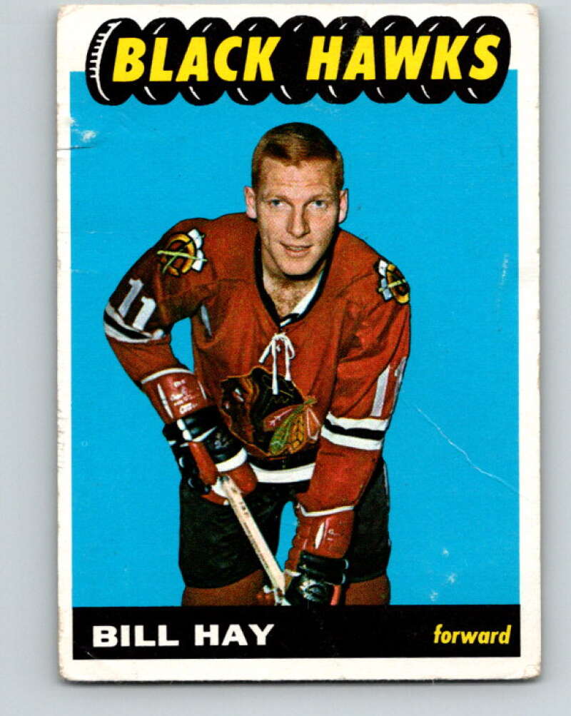 1965-66 Topps #62 Bill Hay Chicago Blackhawks V537