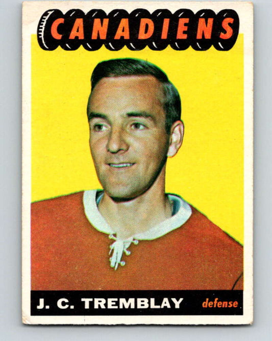 1965-66 Topps #69 J.C. Tremblay  Montreal Canadiens  V545