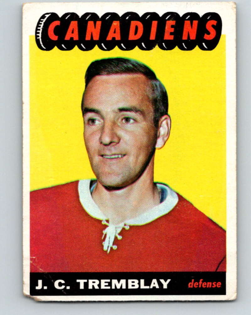 1965-66 Topps #69 J.C. Tremblay Montreal Canadiens V546