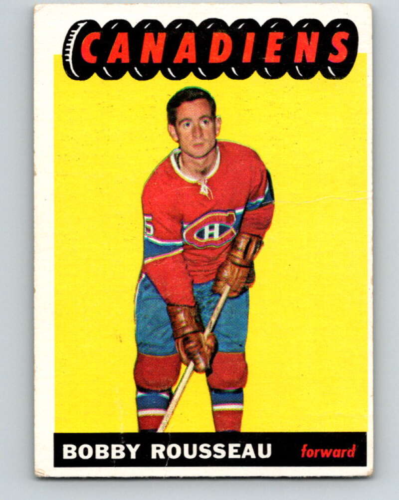 1965-66 Topps #70 Bobby Rousseau Montreal Canadiens V547