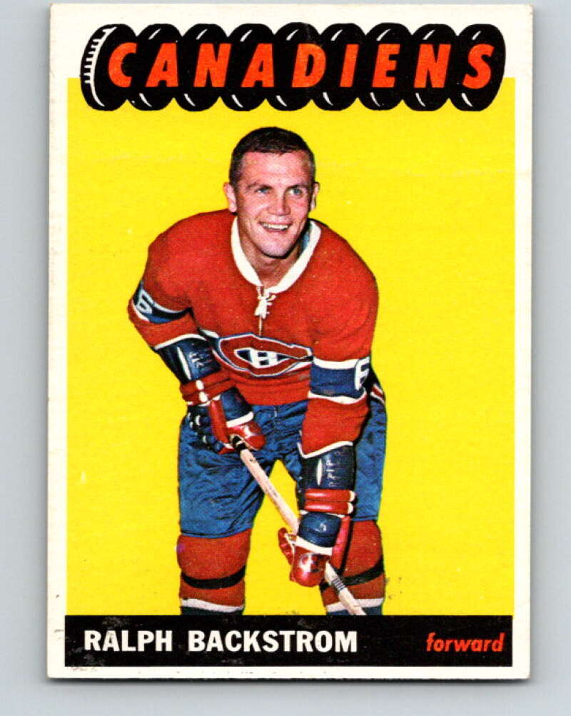 1965-66 Topps #73 Ralph Backstrom Montreal Canadiens V550