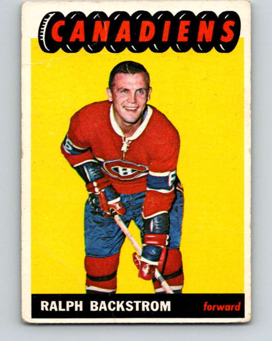 1965-66 Topps #73 Ralph Backstrom  Montreal Canadiens  V551
