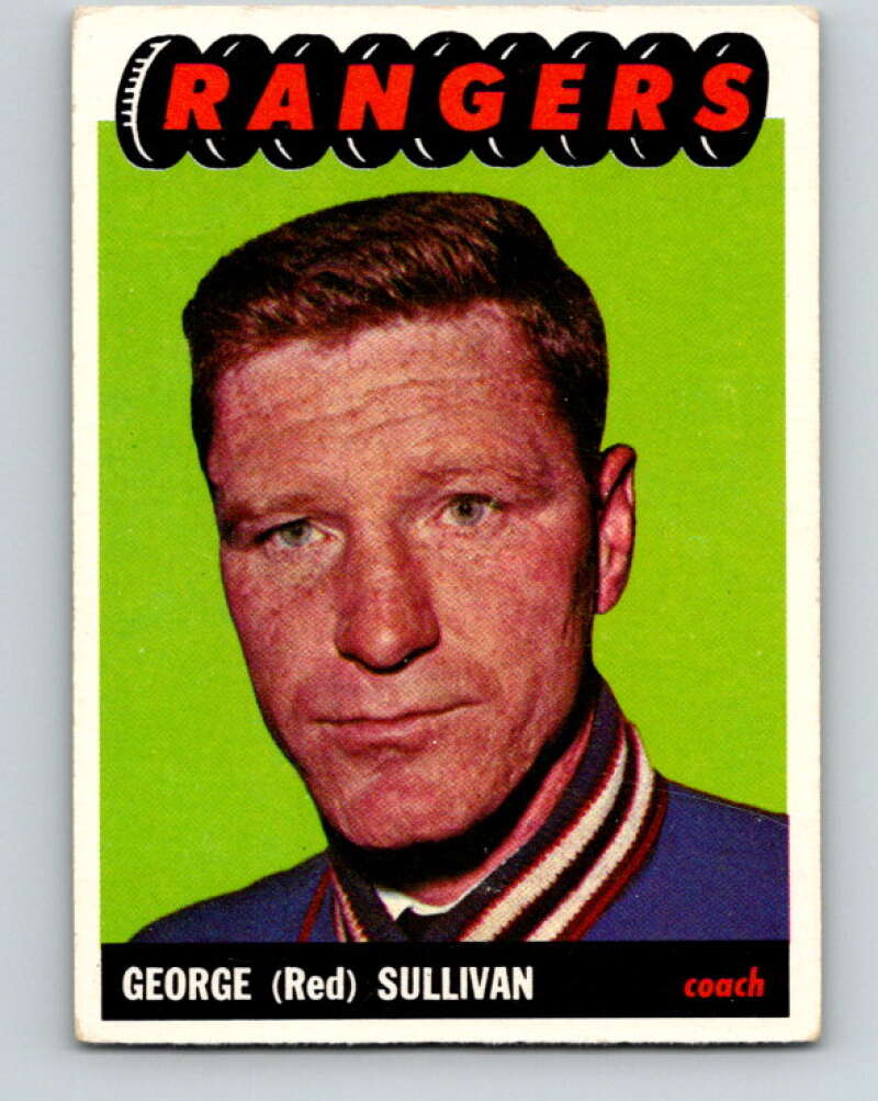 1965-66 Topps #87 Red Sullivan New York Rangers V565