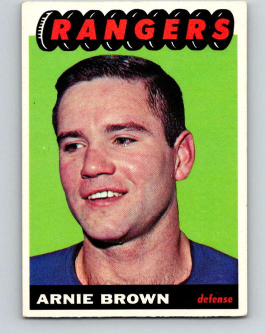 1965-66 Topps #90 Arnie Brown  New York Rangers  V568