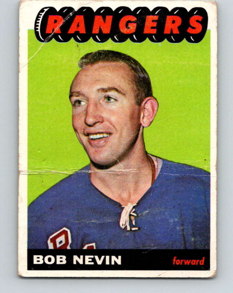 1965-66 Topps #93 Bob Nevin New York Rangers V572