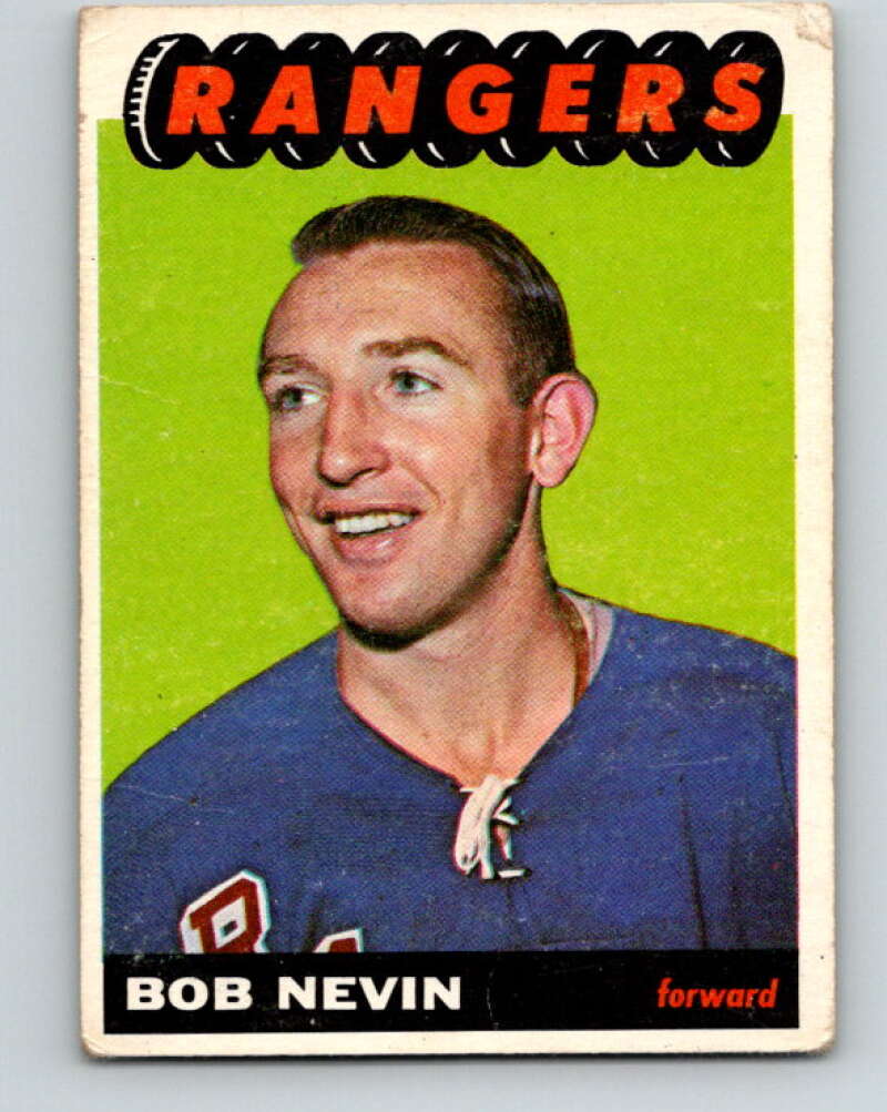 1965-66 Topps #93 Bob Nevin New York Rangers V573