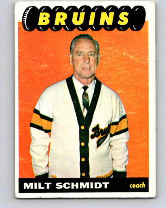 1965-66 Topps #96 Milt Schmidt CO  Boston Bruins  V576