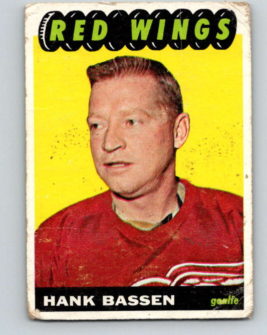 1965-66 Topps #106 Hank Bassen  Detroit Red Wings  V591