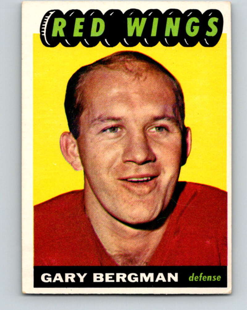 1965-66 Topps #107 Gary Bergman Detroit Red Wings V592