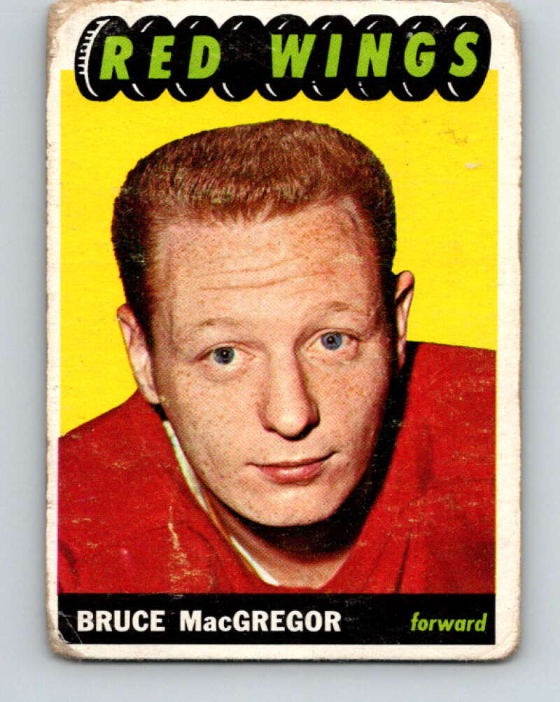 1965-66 Topps #110 Bruce MacGregor Detroit Red Wings V594