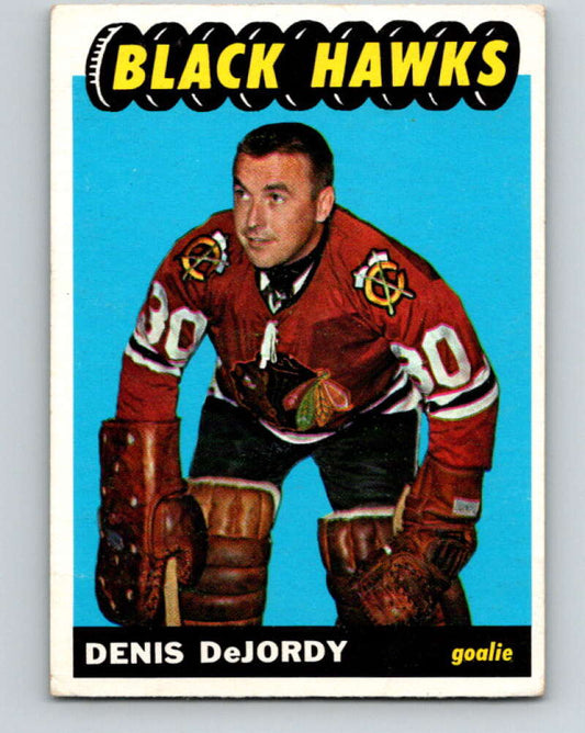 1965-66 Topps #113 Denis DeJordy  Chicago Blackhawks  V597