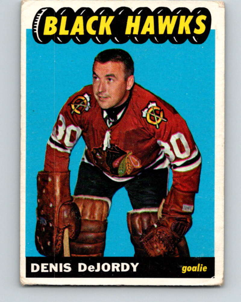 1965-66 Topps #113 Denis DeJordy Chicago Blackhawks V598
