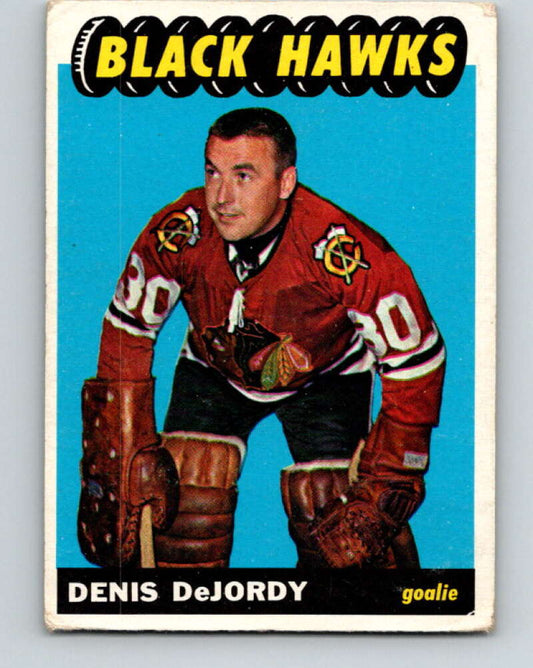 1965-66 Topps #113 Denis DeJordy  Chicago Blackhawks  V598