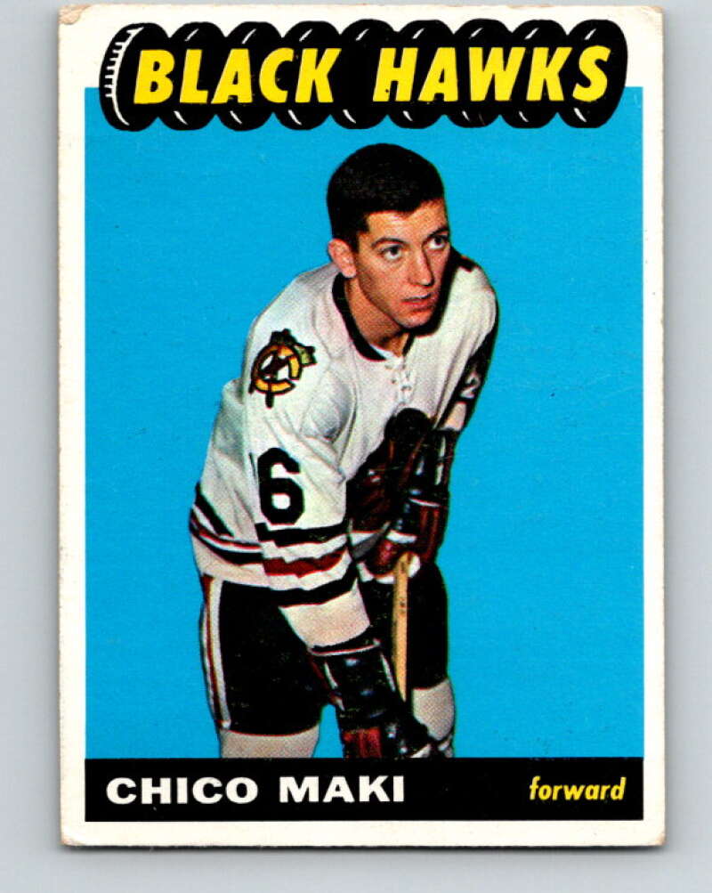 1965-66 Topps #117 Chico Maki Chicago Blackhawks V601