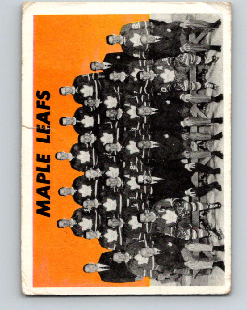 1965-66 Topps #123 Toronto Maple Leafs Team Toronto Maple Leafs V607