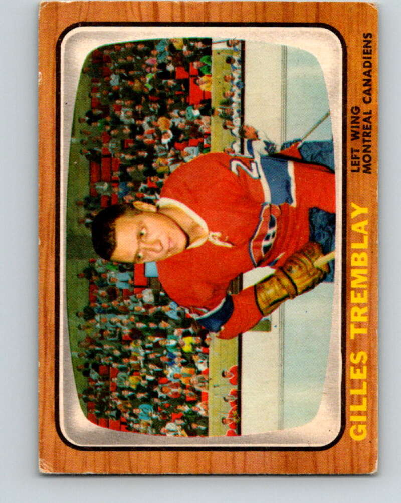 1966-67 Topps #4 Gilles Tremblay Montreal Canadiens V621