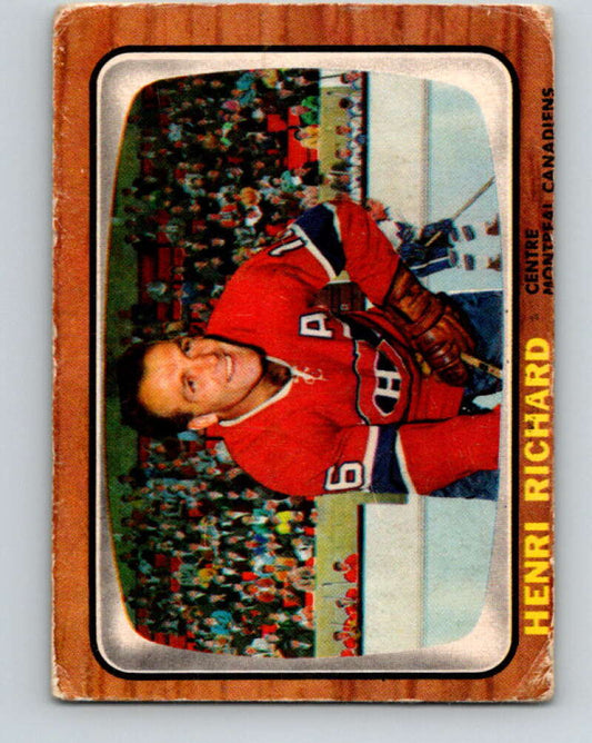 1966-67 Topps #8 Henri Richard  Montreal Canadiens  V626
