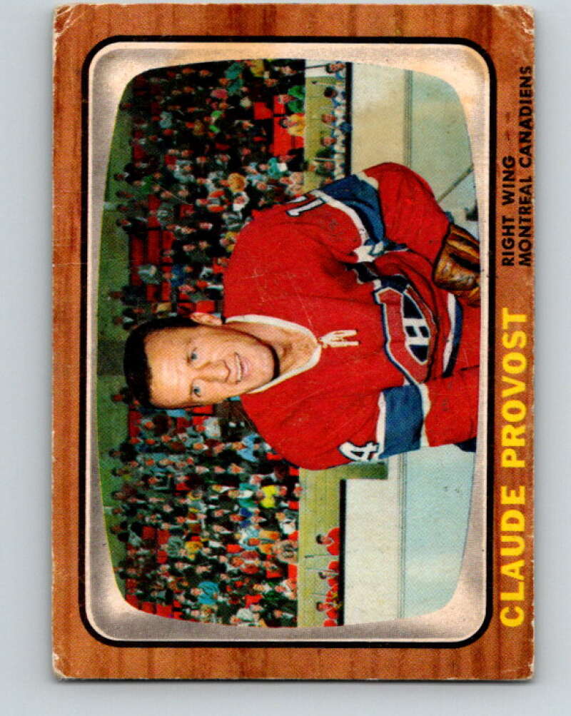 1966-67 Topps #9 Claude Provost Montreal Canadiens V627