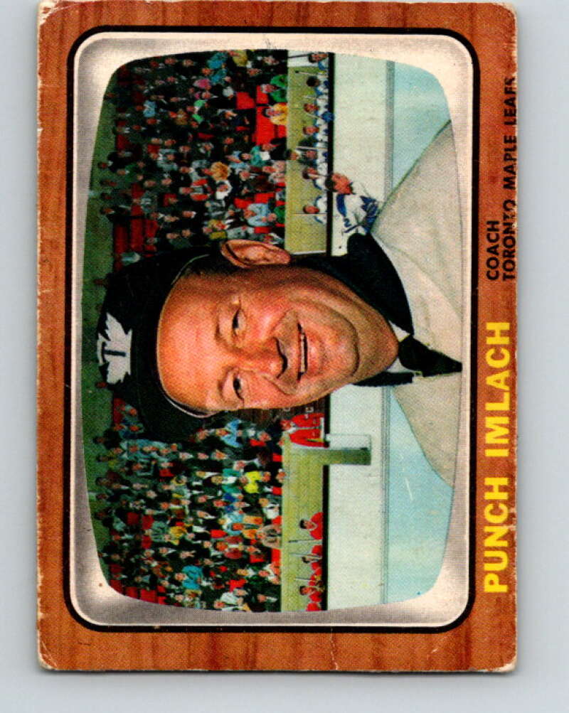1966-67 Topps #11 Punch Imlach CO Toronto Maple Leafs V631