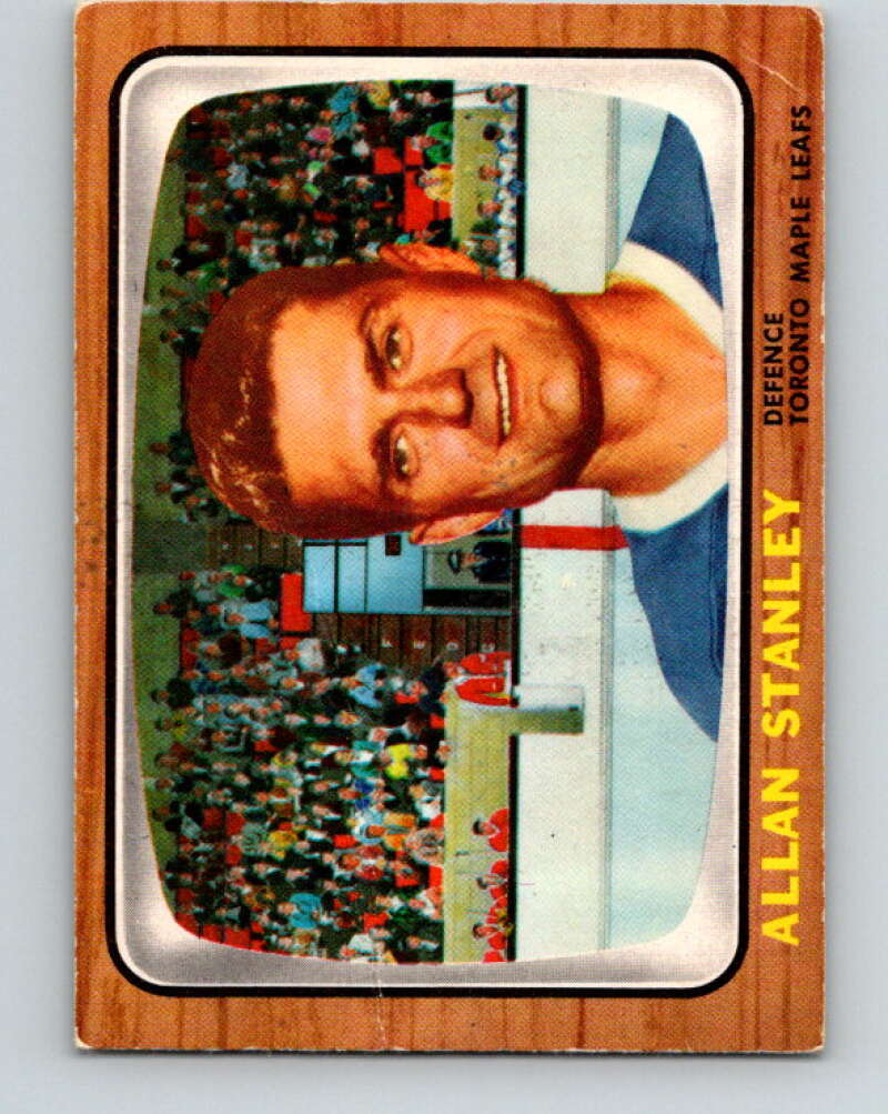 1966-67 Topps #16 Allan Stanley Toronto Maple Leafs V635
