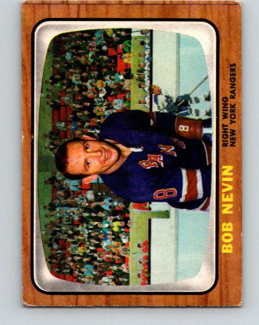 1966-67 Topps #27 Bob Nevin  New York Rangers  V647