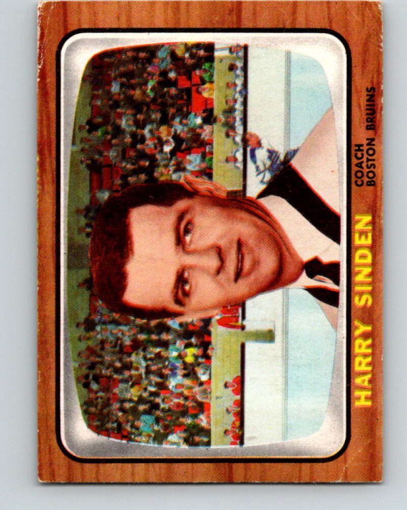 1966-67 Topps #31 Harry Sinden RC Rookie Boston Bruins V652