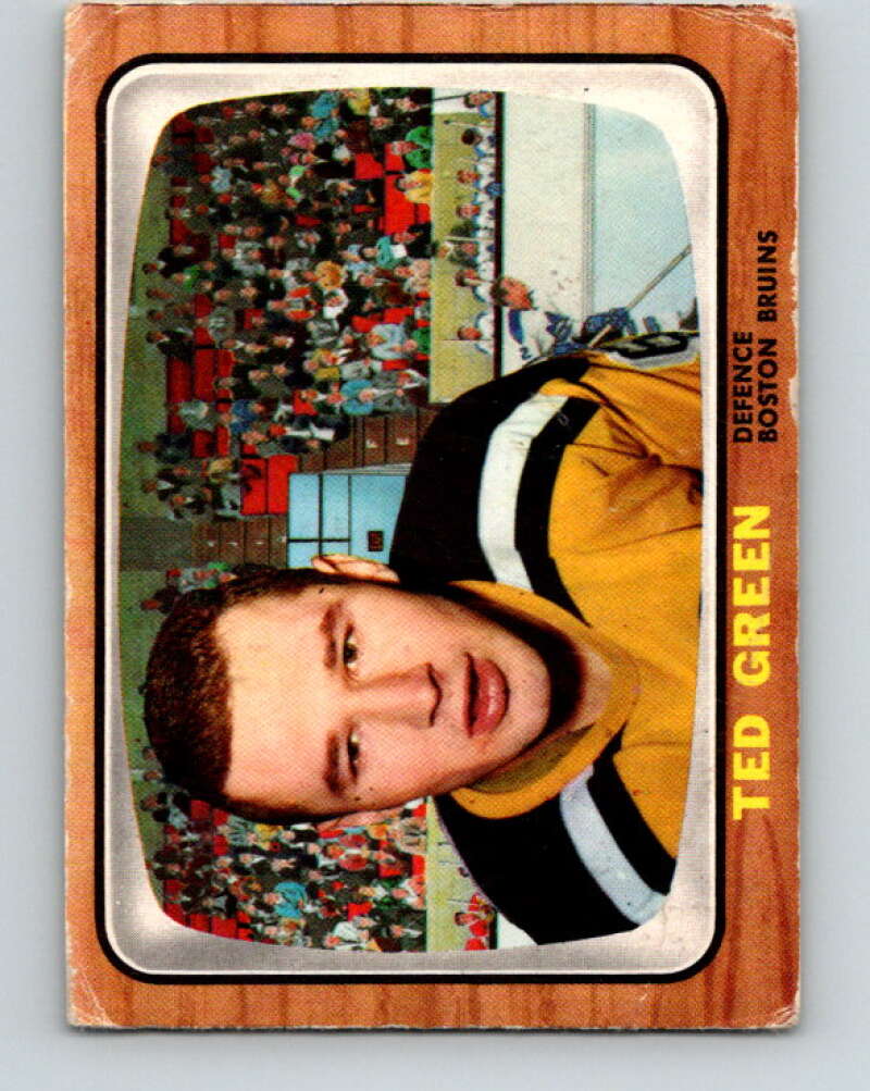 1966-67 Topps #37 Ted Green Boston Bruins V657
