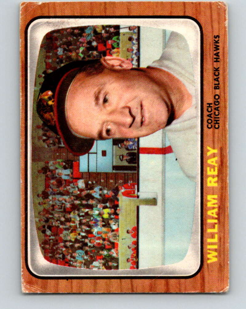 1966-67 Topps #53 Billy Reay CO Chicago Blackhawks V674
