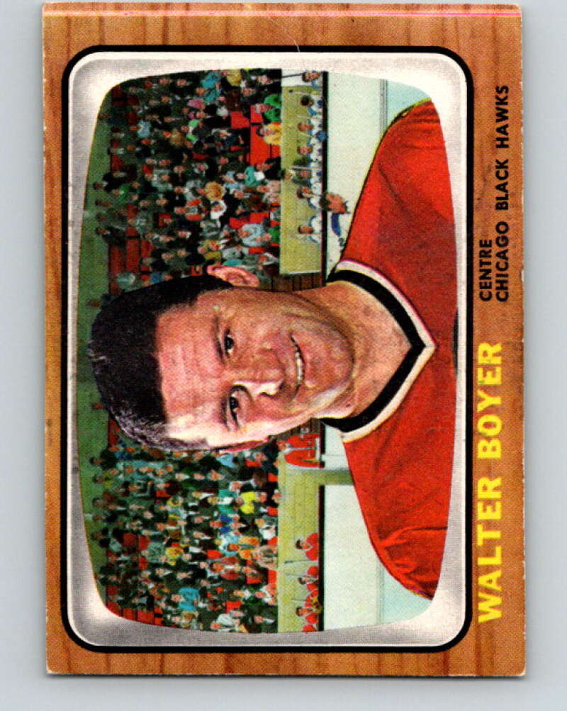1966-67 Topps #55 Wally Boyer RC Rookie Chicago Blackhawks V678
