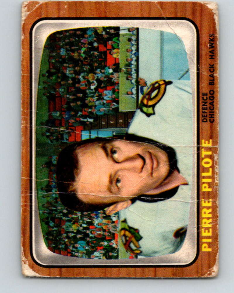 1966-67 Topps #59 Pierre Pilote Chicago Blackhawks V683