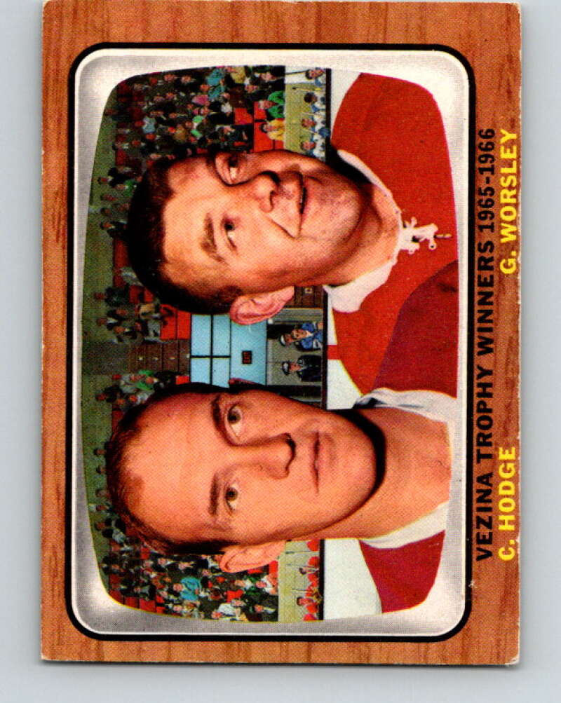 1966-67 Topps #65 Charlie Hodge/Gump Worsley Montreal Canadiens V688