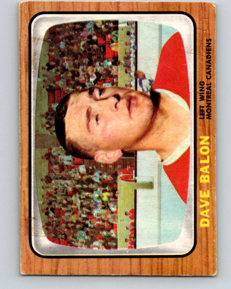 1966-67 Topps #74 Dave Balon Montreal Canadiens V694