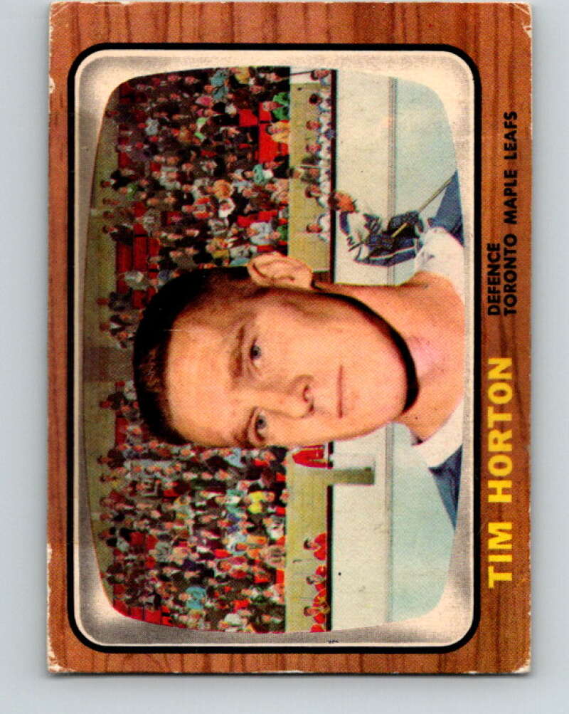 1966-67 Topps #80 Tim Horton Toronto Maple Leafs V698