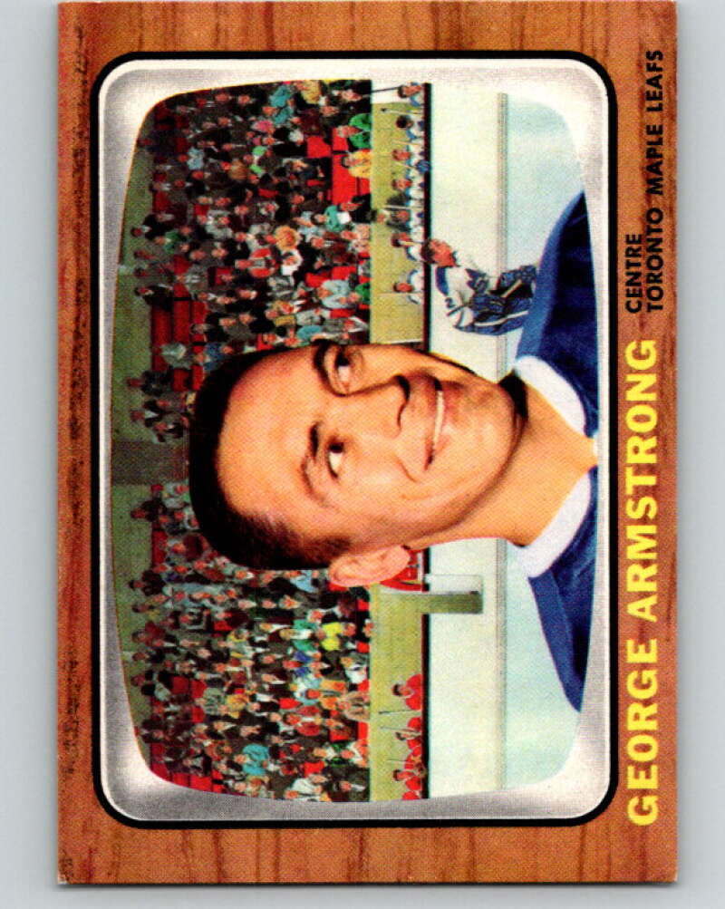 1966-67 Topps #84 George Armstrong Toronto Maple Leafs V703