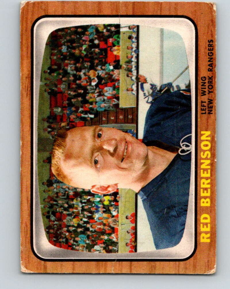 1966-67 Topps #92 Red Berenson New York Rangers V713